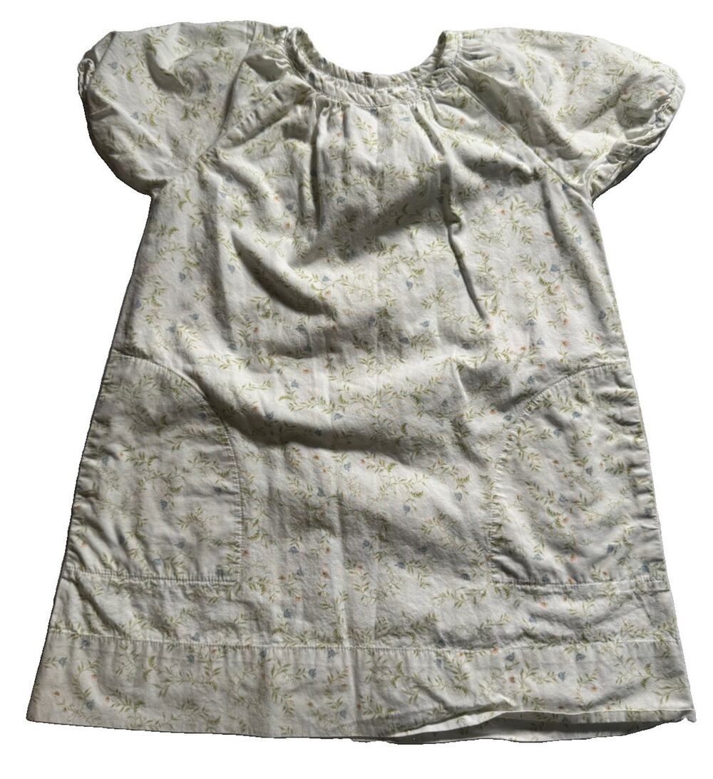 LAKE Julia Berolzheimer Girls 4 Floral Cotton Gathered Sleeve Dress